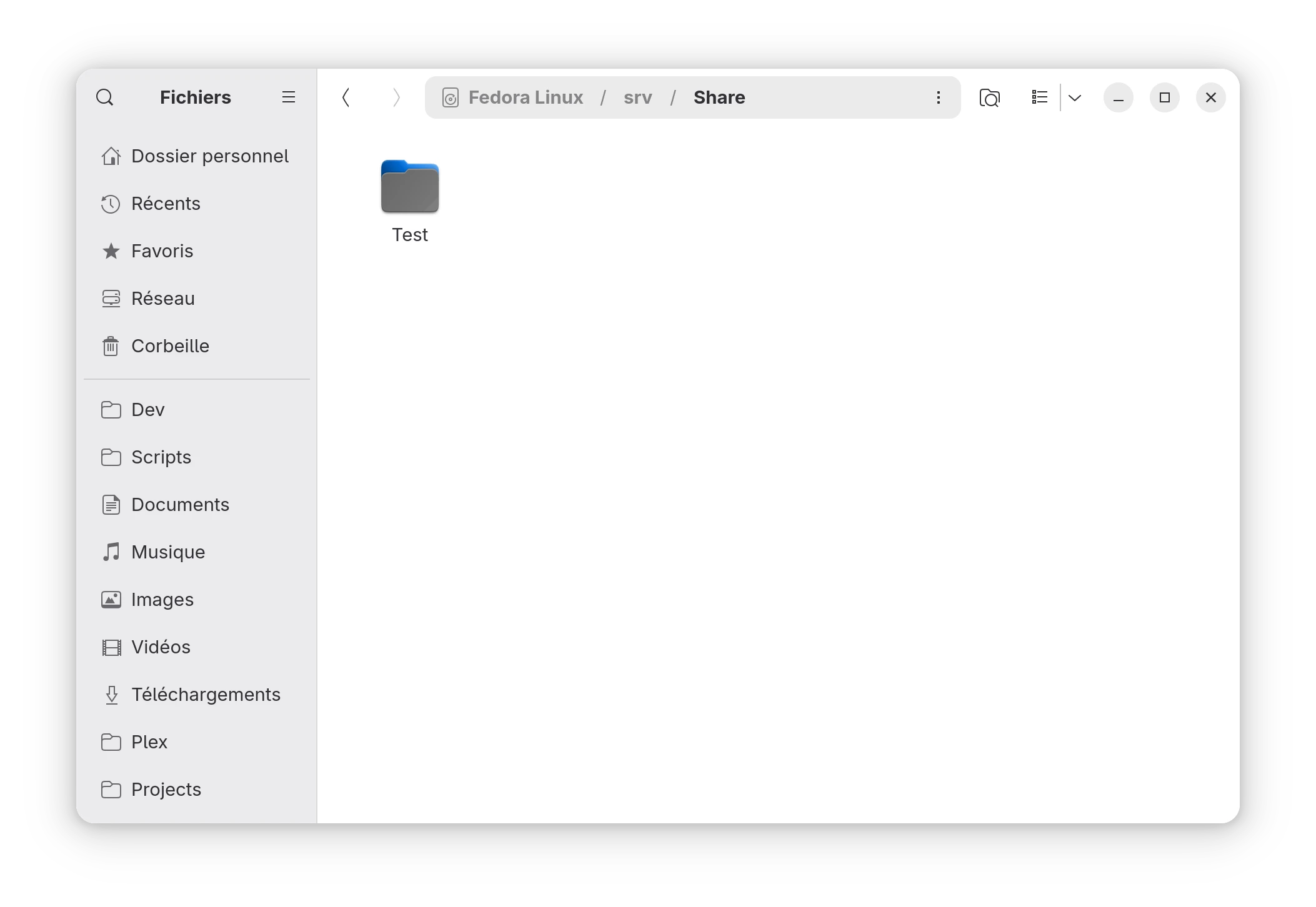 partage nfs - linux gnome fichiers